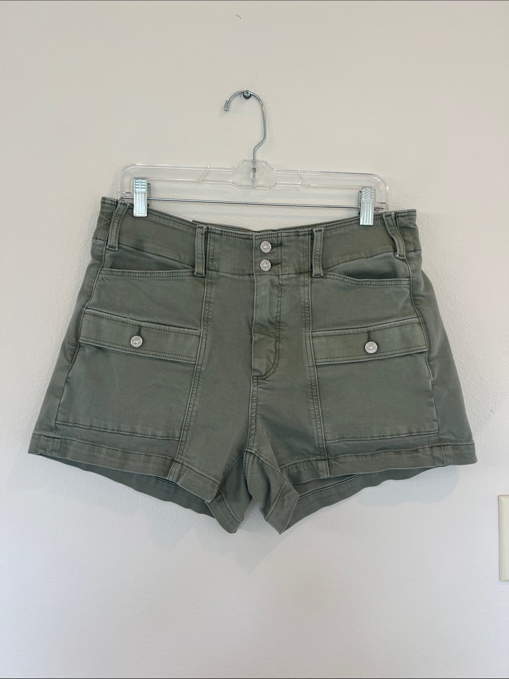 PAIGE Olive Utility Cargo Shorts